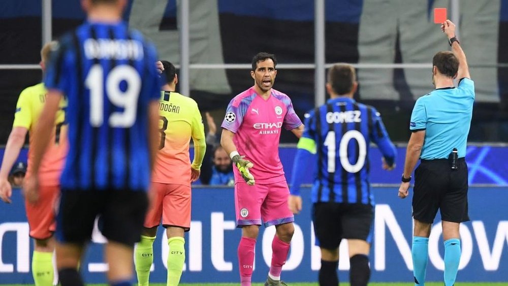 Substitute Bravo makes unwanted history with Champions League red card. GOAL