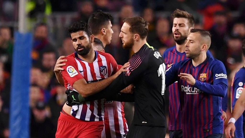 Simeone frustrated by refereeing inconsistency after Costa red card