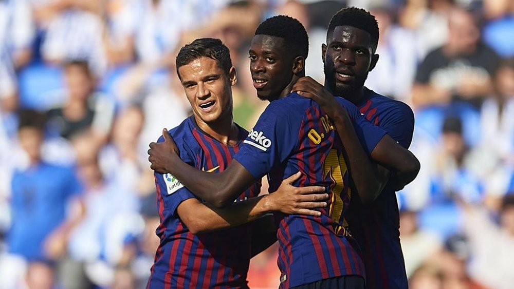 Valverde says Barcelona do not have to choose between Coutinho and Dembele. GOAL