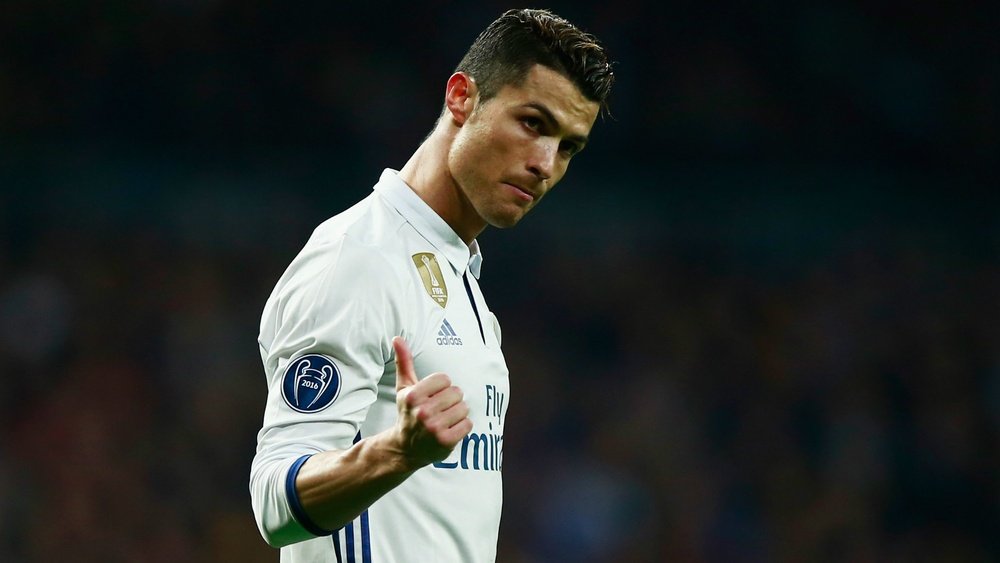 Cristiano Ronaldo celebrates Real's win. Goal