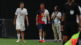 Ceballos came off injured in Spain's Olympics opener against Egypt. GOAL