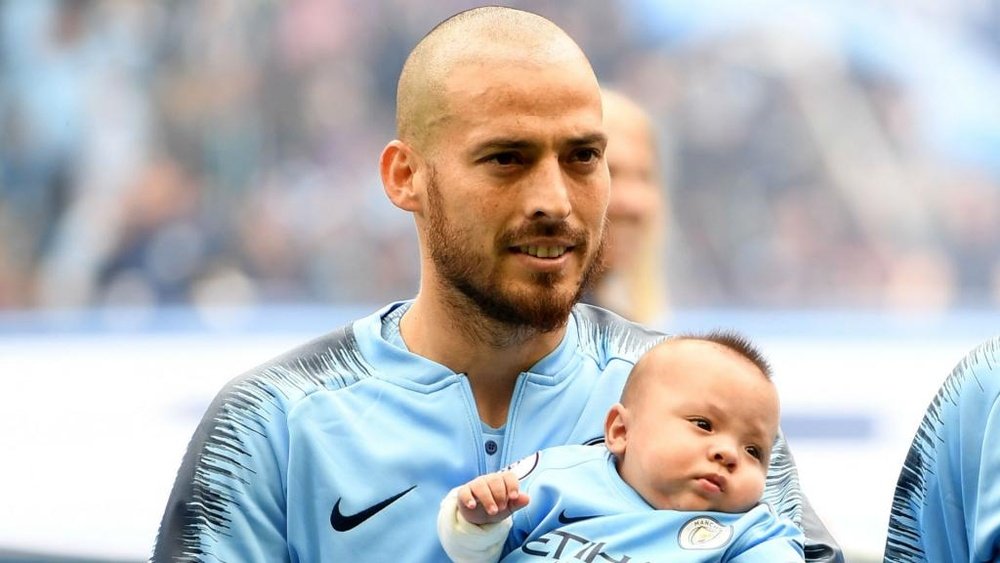 Manchester City celebrated their win over Huddersfield Town with David Silva's son. Goal