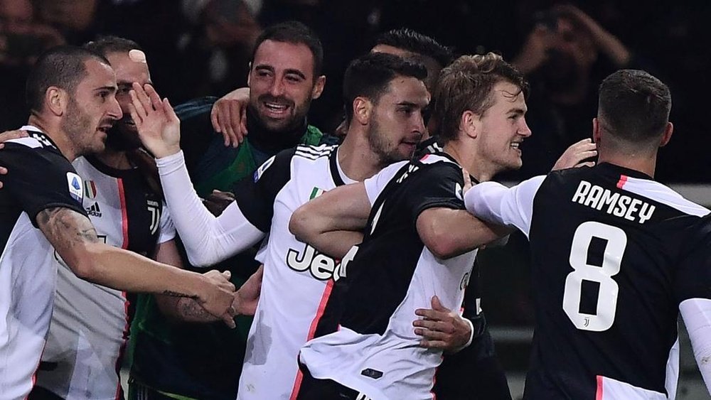Torino-Juventus 0-1, De Ligt offre le derby à la Juve. AFP