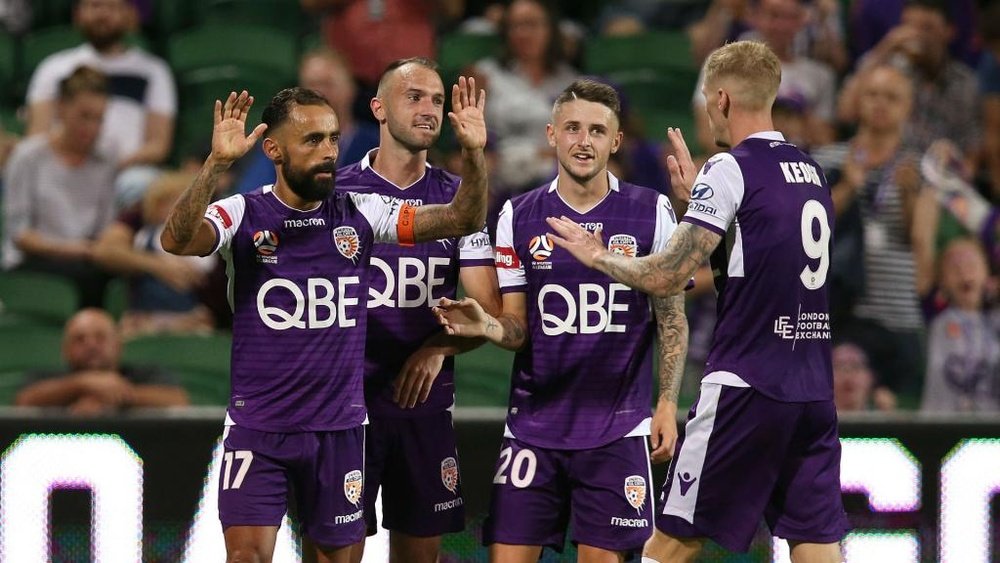 Andy Keogh struck twice as Perth Glory ended the A-League's regular season. GOAL