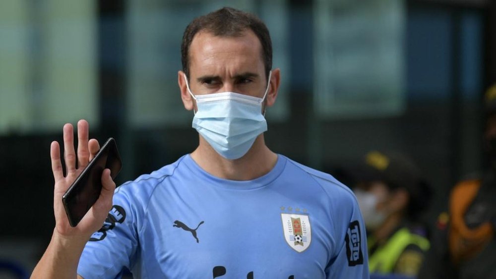 Diego Godin has been ruled out of the game. GOAL