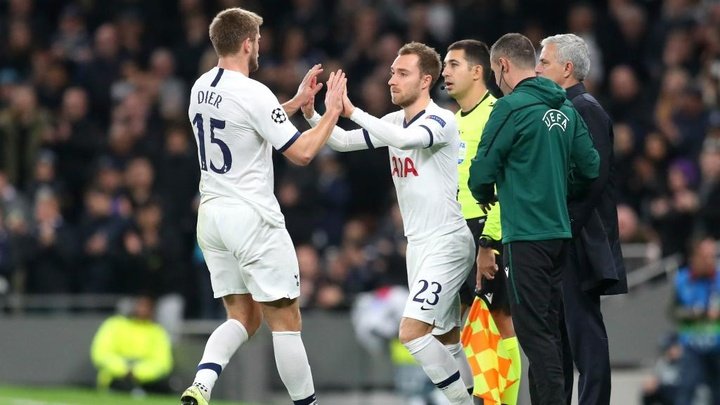 Tottenham sotto di due goal: Mourinho toglie Dier dopo 28 minuti