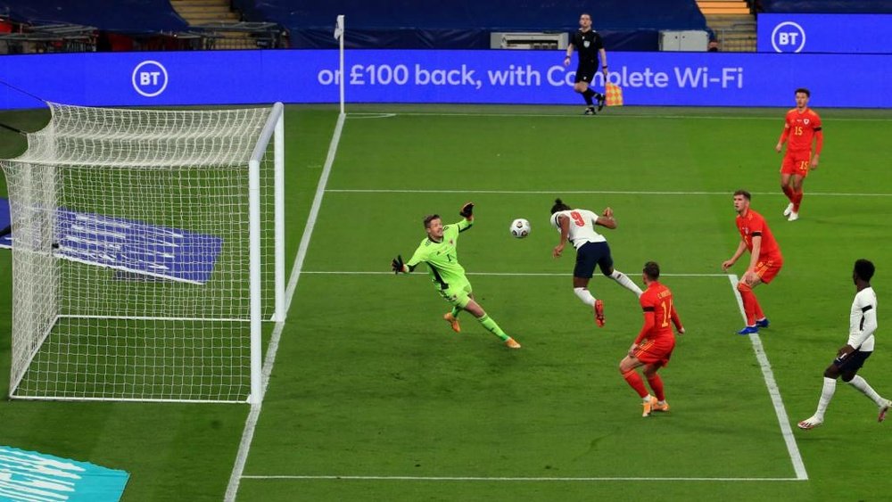 Dominic Calvert-Lewin opened the scoring as England beat Wales 3-0 at Wembley. GOAL