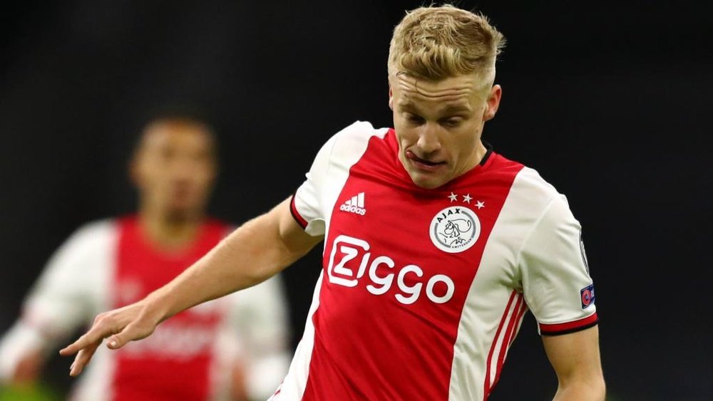 Donny Van de Beek could leave Ajax to join Barca or Real Madrid. GOAL