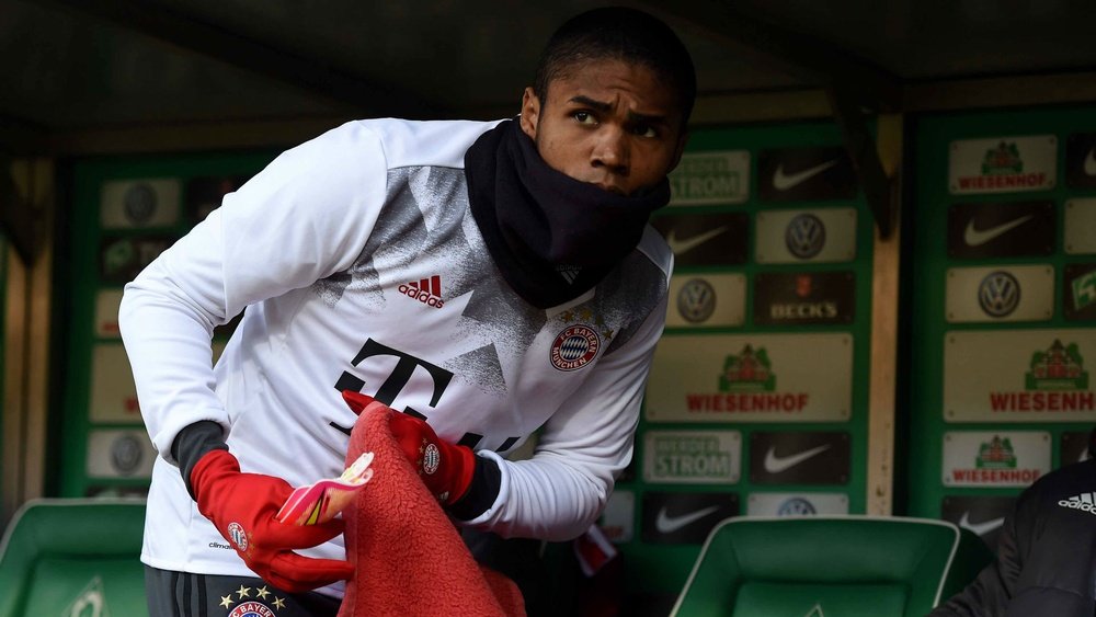 Douglas Costa during a training session with Bayern. Goal