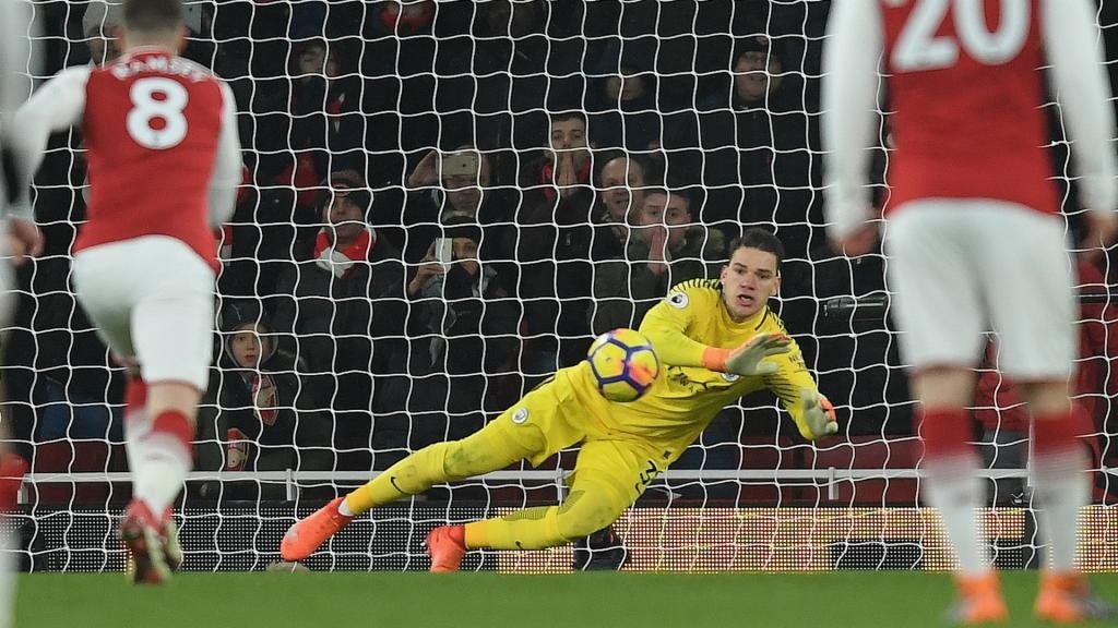 Guardiola: Ederson penalty save key to Arsenal win