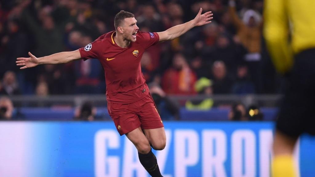 Dzeko decide para a Roma, e elimina o time mais brasileiro da Champions League