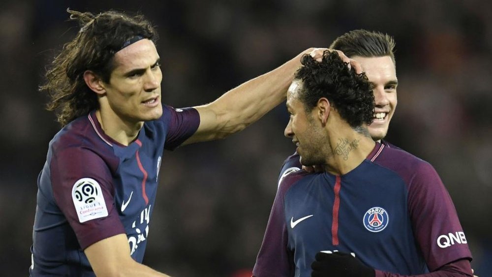 Neymar risked reigniting his spot-kick spat with Edinson Cavani. GOAL