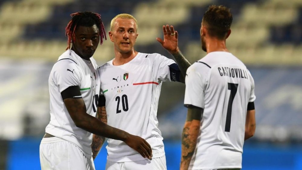 Federico Bernardeschi scored as Italy beat San Marino 7-0. GOAL