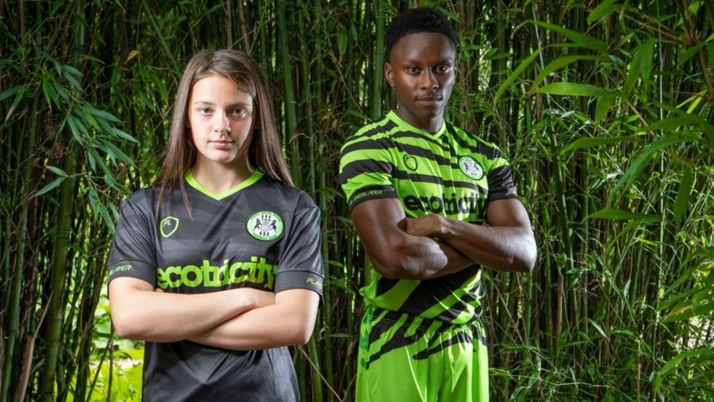 Forest Green's new kit is made from 50 per cent bamboo. GOAL
