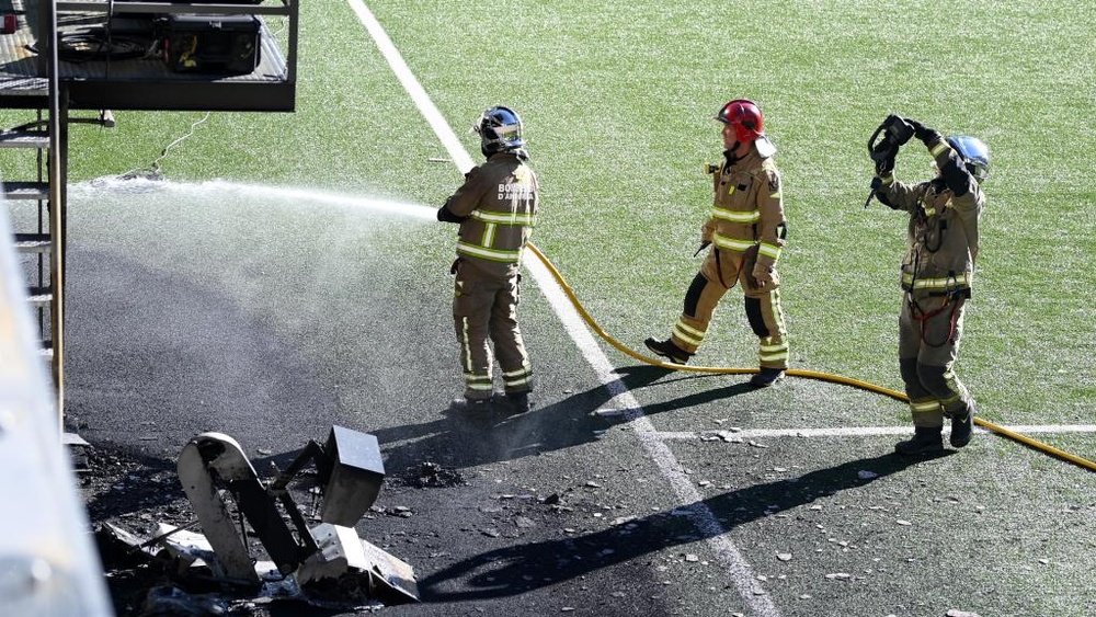 England's qualifier in Andorra to go ahead despite fire breaking out at ground. GOAL