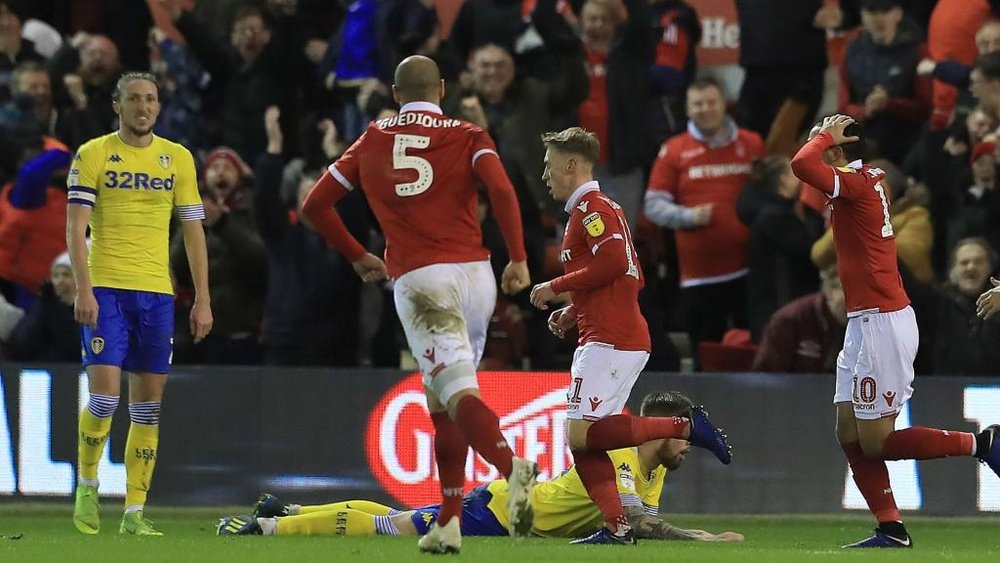 Forest claimed a surprise victory over high-flying Leeds. GOAL