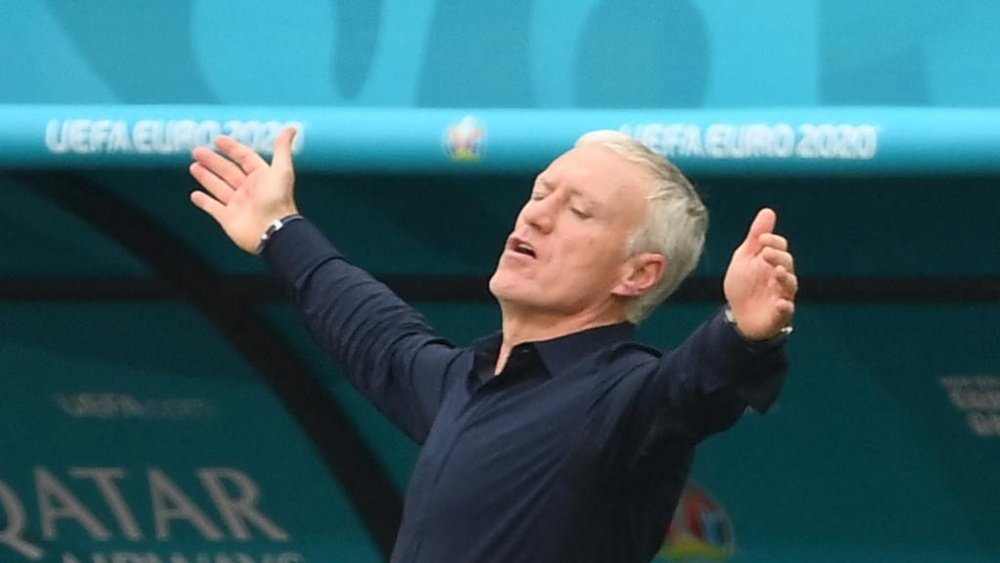 Didier Deschamps was happy after France drew with Hungary. GOAL