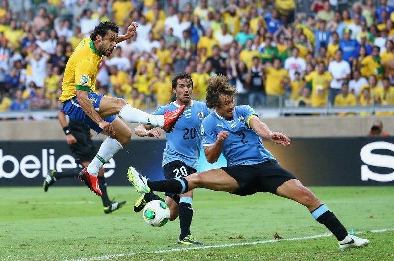 Fred (B), Diego Lugano (U) - Brazil-Uruguay - Confederations Cup 2013. Goal