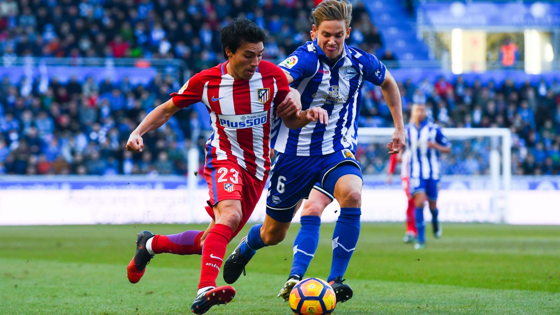 Atletico's Nicola Gaitan during Saturday's clash with Alaves. Goal