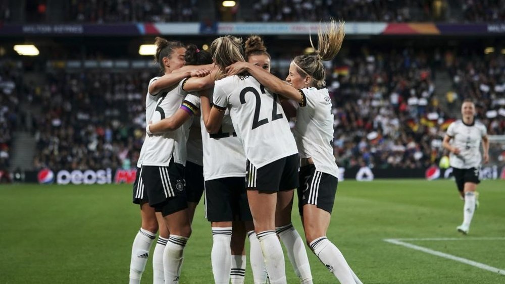 Germany will face England in the Women's European Championship final. AFP