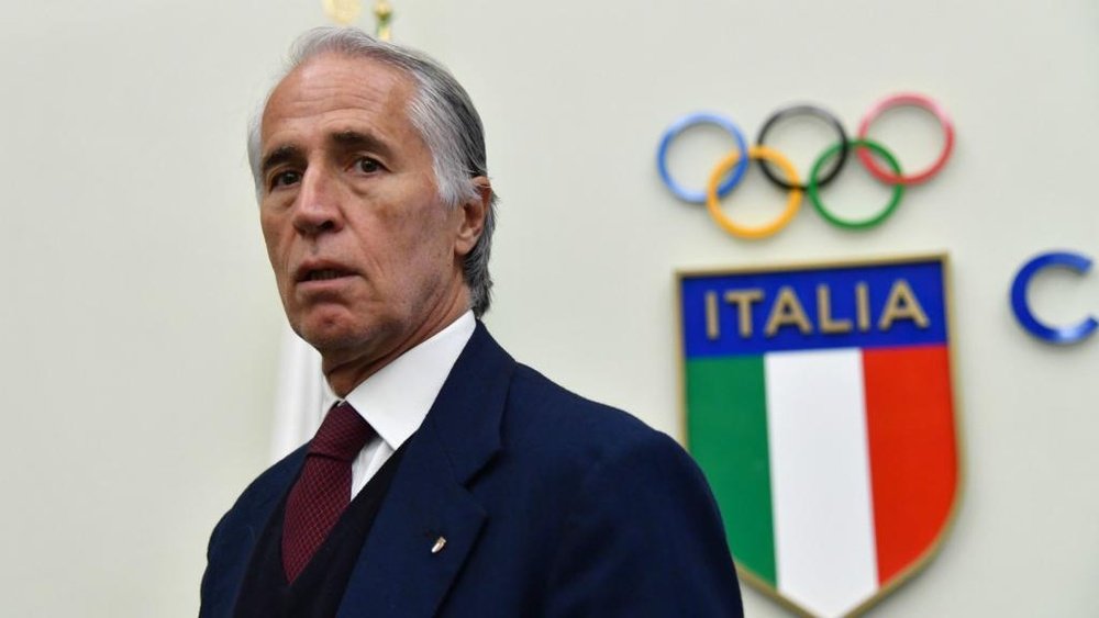 Le président du comité olympique italien pense que la Serie A reprendra le 13 juin. AFP