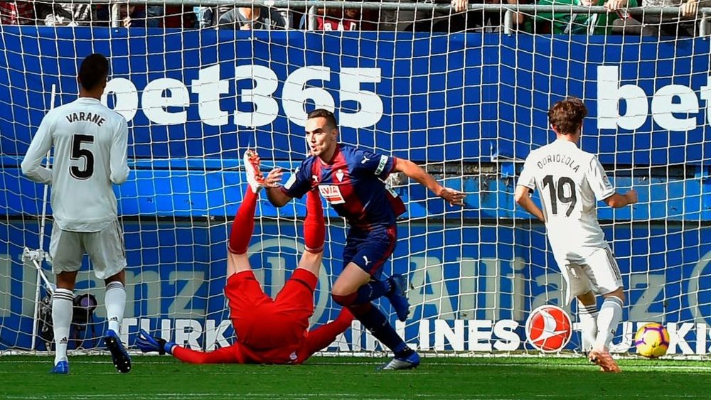 Escalante in goal contro il Real Madrid. Goal