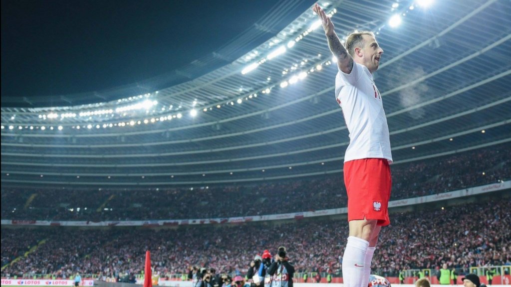 Grosicki scored one and assisted another of Poland's goals. GOAL