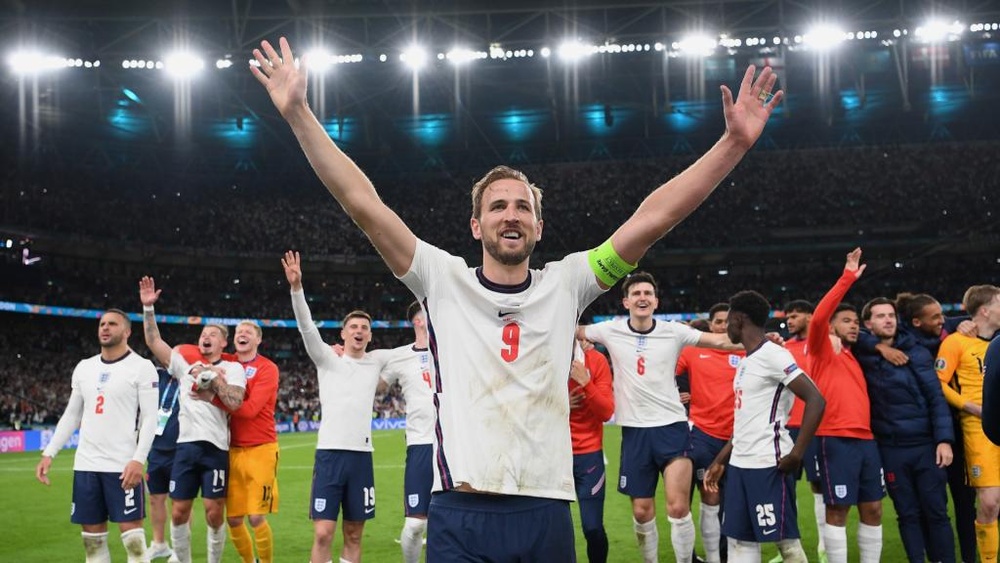 Harry Kane is one goal off Rooney's international goalscoring tally. AFP