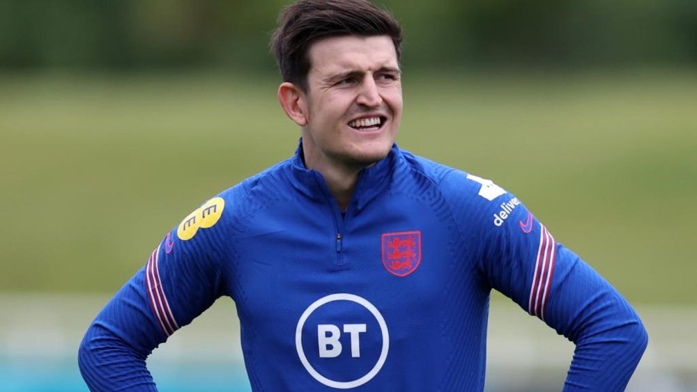 Harry Maguire returned to England training this Thursday. GOAL