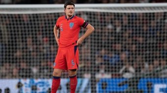 Carragher says Maguire's England place may be untenable. AFP