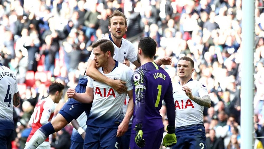 Kane was involved in late drama at Wembley. GOAL