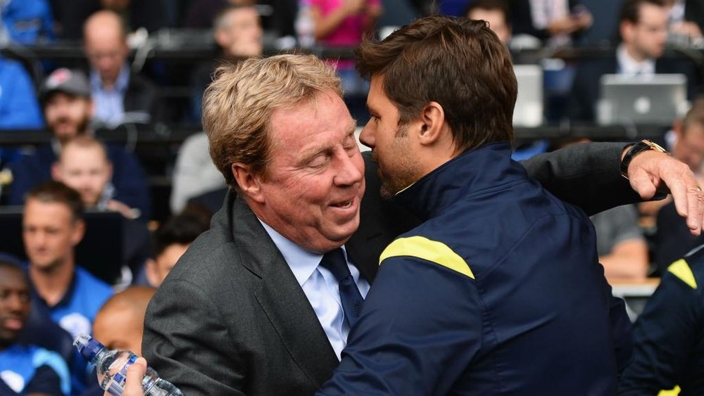 Redknapp (L) says the players are to blame for Pochettino being axed. GOAL