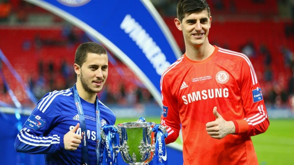 Courtois would relish the chance to play with Hazard at Madrid. GOAL