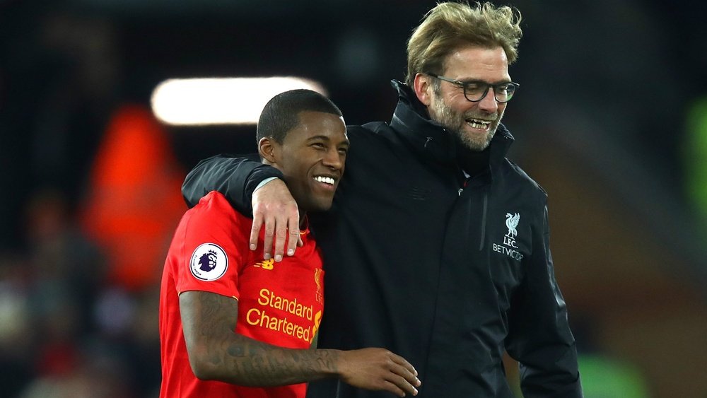 Jurgen Klopp et Wijnaldum. Goal