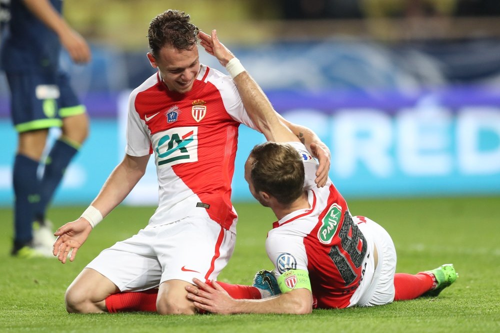 Irvin Cardona lors d'un match de Ligue 1 avec Monaco. ASMFC