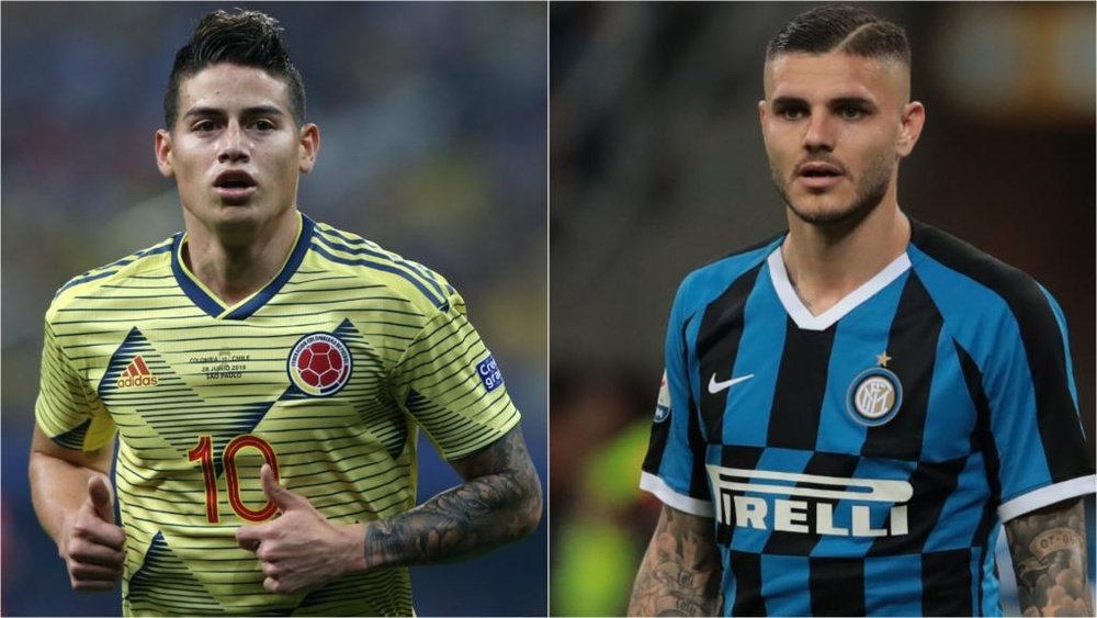 James and Icardi have been praised by Napoli boss Ancelotti. GOAL