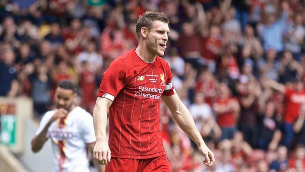Milner scored twice in an easy win for Liverpool. GOAL