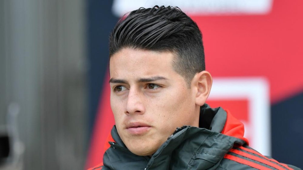 James is back in training for Bayern. GOAL