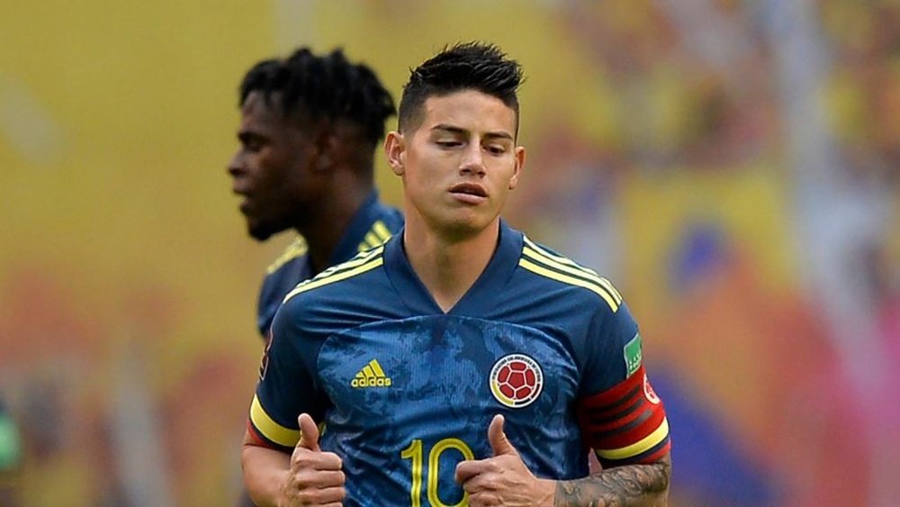 James Rodriguez is back with Colombia. GOAL