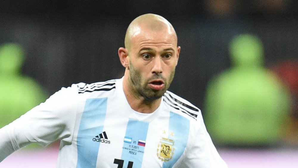 Mascherano has drawn level with Zanetti as the most-capped player for Argentina. GOAL