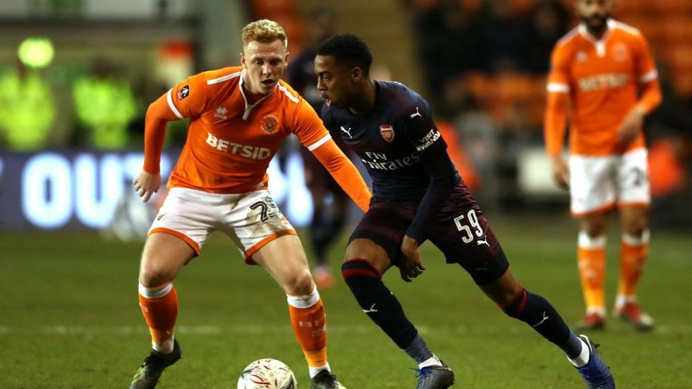 Willock was denied his first senior hat trick with Arsenal. GOAL