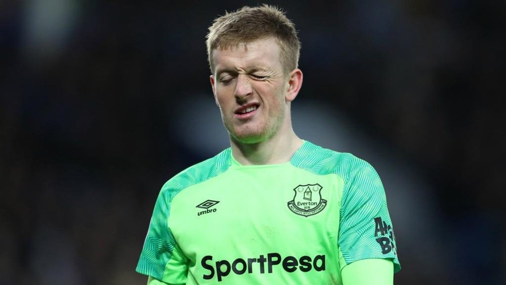 Jordan Pickford has insisted his form this season has mostly been strong. AFP