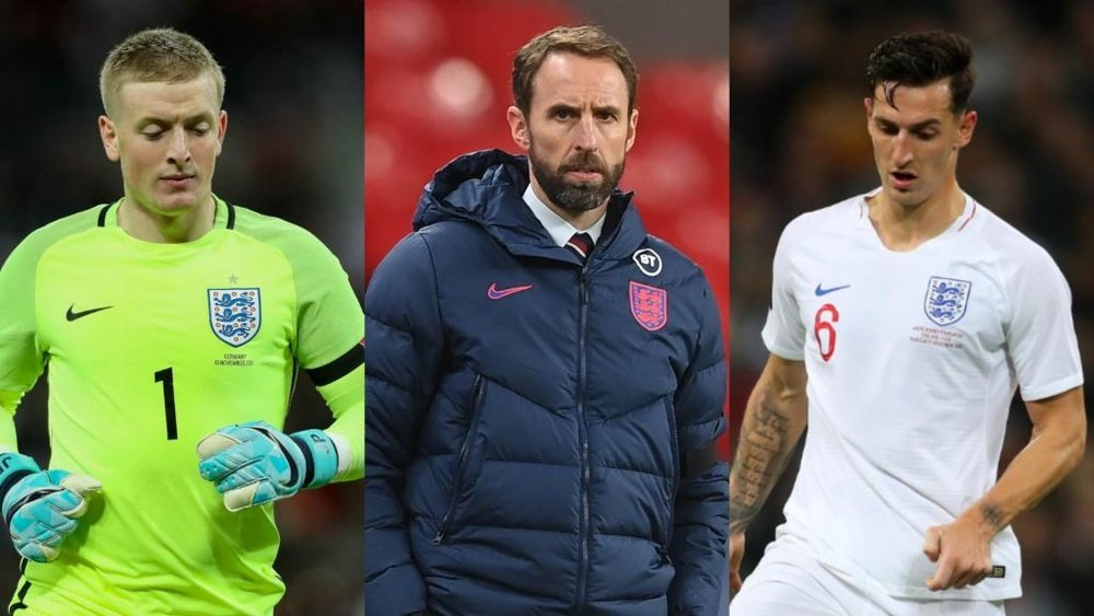 Jordan Pickford and Lewis Dunk both made their England debuts under Gareth Southgate. GOAL