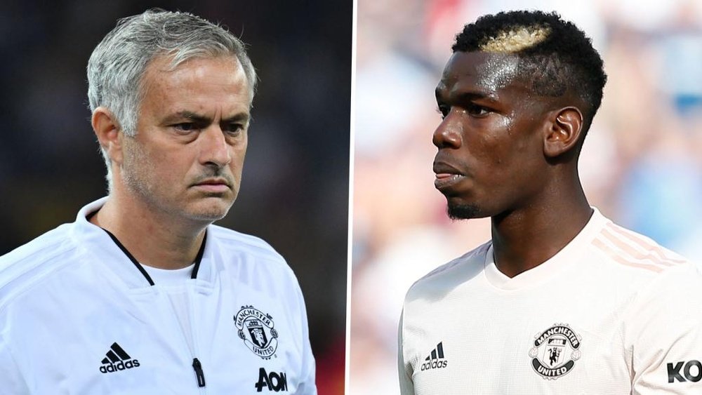 Jose Mourinho Paul Pogba Man Utd 2018-19. Goal