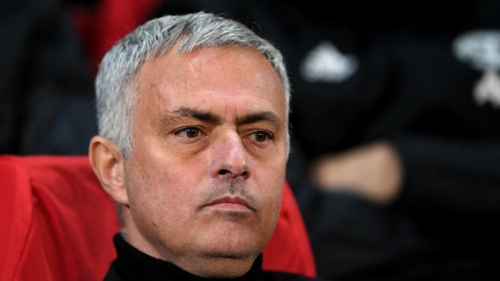 Jose Mourinho pictured during the club's 0-1 defeat at Old Trafford. GOAL