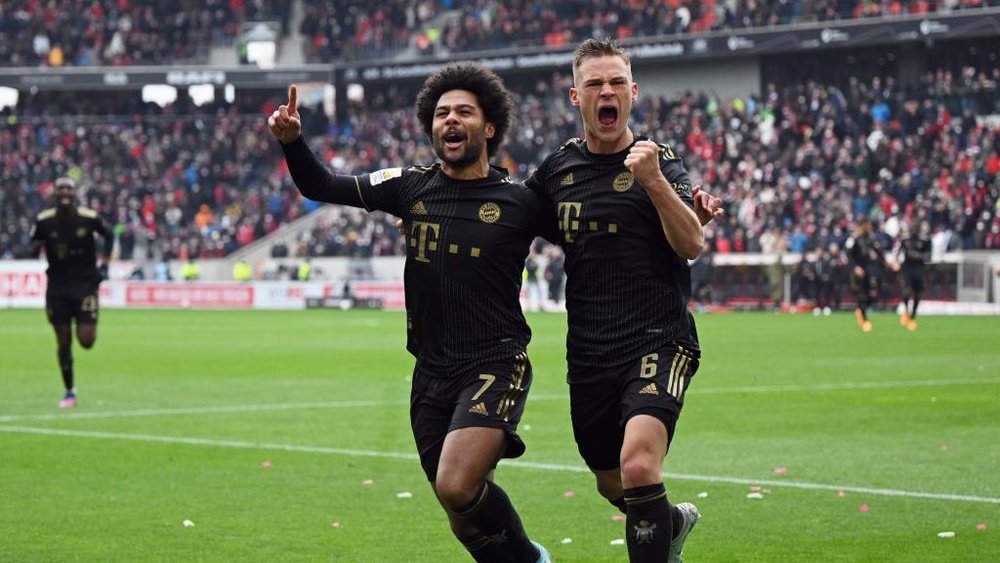 Kimmich and best friend Gnabry celebrate for Bayern. GOAL