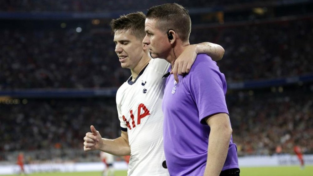 Foyth is out for a month after going off injured v Bayern Munich. GOAL
