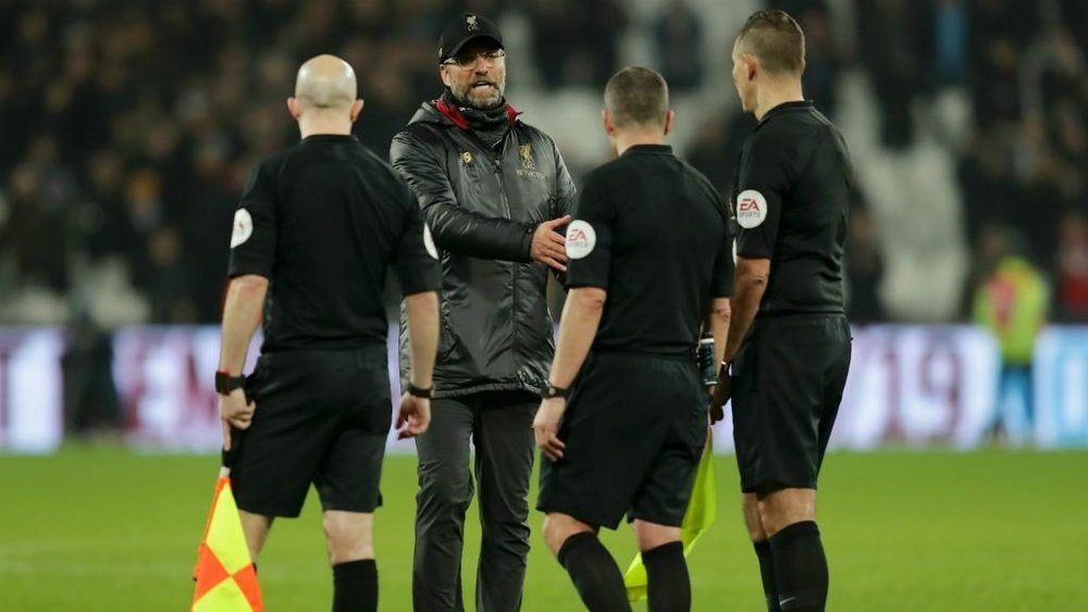 Klopp said that the referee favoured West Ham from early in the first-half. GOAL