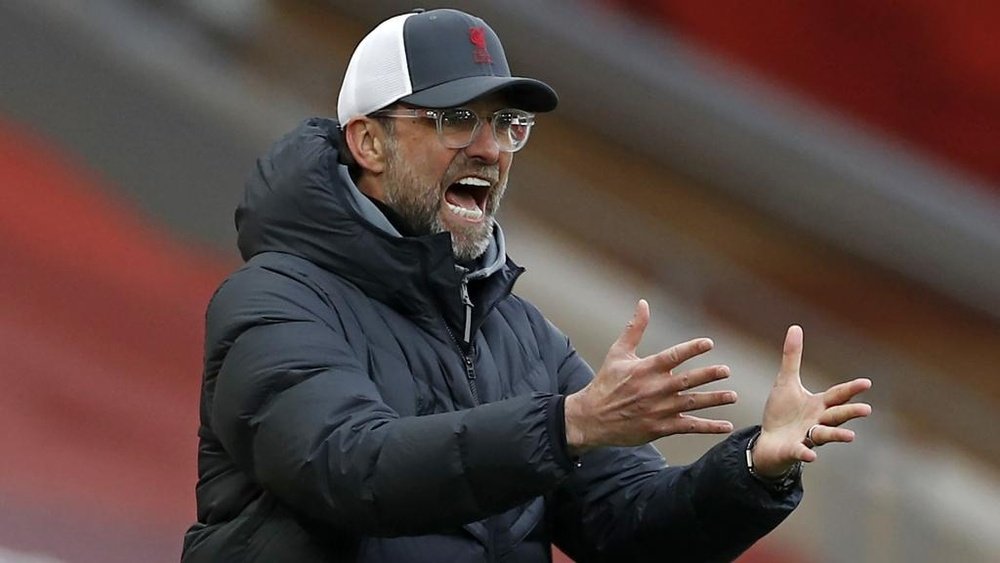 Klopp, relativement pessimiste à l'approche de la fin de la saison. AFP