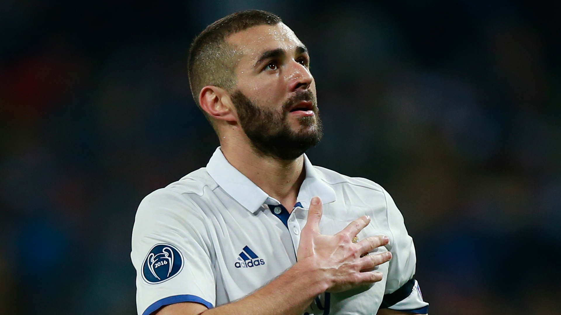 Karim Benzema dans un match de Ligue des champions avec le Real Madrid. AFP